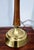 Mid 20th Century Pair of Mid 20th Century Danish Modern Walnut and Brass Faux Bamboo Table Lamps For Sale - Image 5 of 6