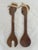 Wonderful hand carved man and woman salad and spoon couple. Dimensions: 12.5"H x 3.75"W .75"D