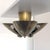 Wonderful, organic three-petal aged brass flush mount by Gallery L7, handcrafted and finished in Los Angeles from American...