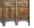 Taupe Vintage Finish Openwork Floral 4 Panels Wood Floor Screen Room Divider For Sale - Image 8 of 10