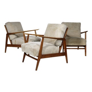 Mid-Century Modern Scandinavian Lounge Chairs in Teak, 1960s, Set of 3 For Sale