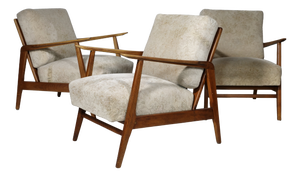 Mid-Century Modern Scandinavian Lounge Chairs in Teak, 1960s, Set of 3