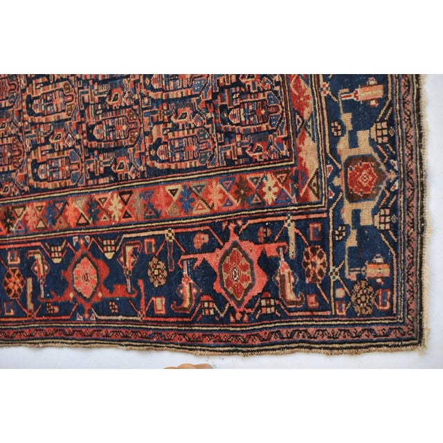 Textile 1930s Boteh Village Mother-Daughter Rug, 4.4 x 6.3 For Sale - Image 7 of 12