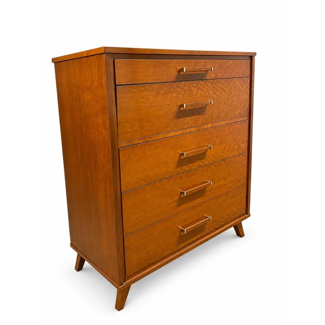 1950s Mainline by Hooker MCM Solid Cherry Bedroom Set "Manhattan Group" Line, 2 Pieces For Sale In Boston - Image 6 of 18