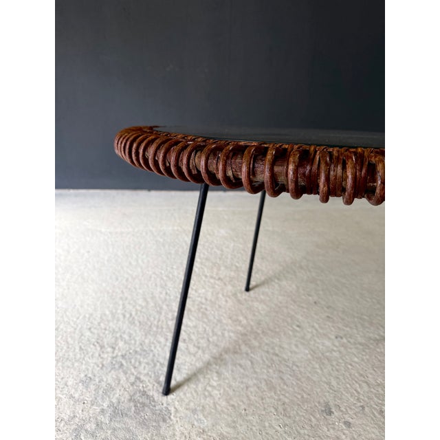 Wood Mid-Century Bamboo Occasional Side Table, France, 1950s For Sale - Image 7 of 17