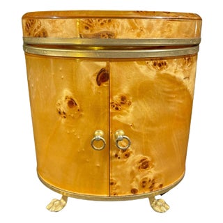 Italian Burl Walnut Smoking Set, 1970s For Sale