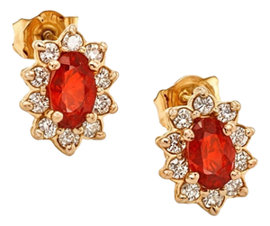 Natural Sapphire Diamond Stud Earrings 14k Gold 0.80 TCW Certified