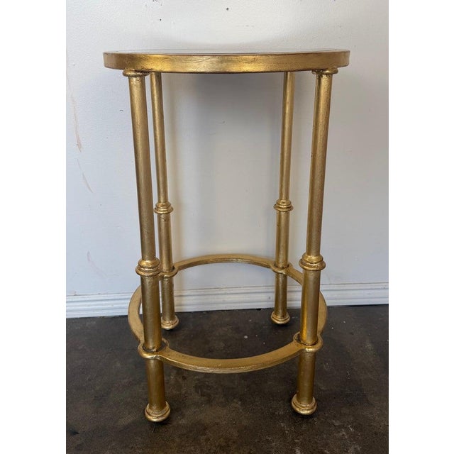 Metal Italian Neoclassical Gilt Gueridon Side Table by Miamar Home For Sale - Image 7 of 10