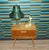 Vintage Table Lamp in Brass and Dark Green Satin Shade, 1920s For Sale - Image 4 of 13