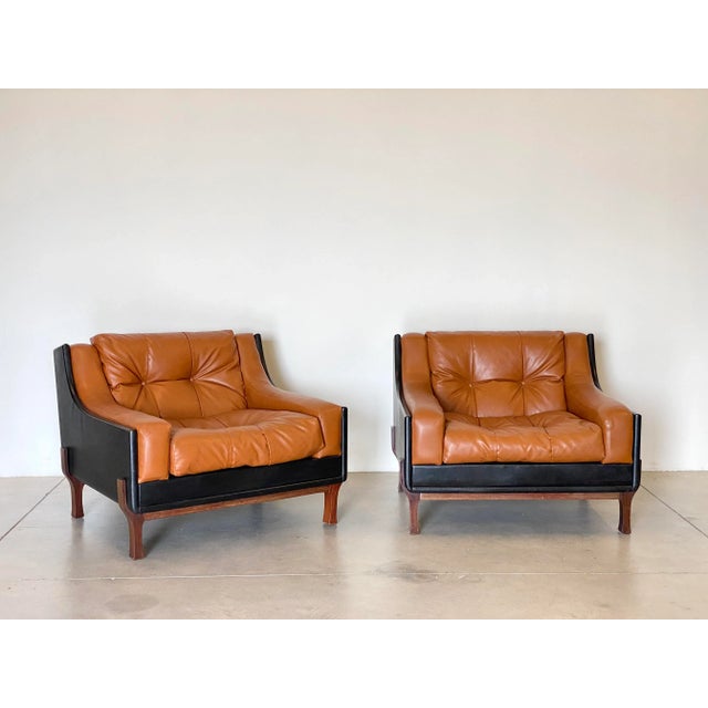 Set of Leatherette Chairs in the style of Claudio Salocchi, 1960s For Sale - Image 12 of 12
