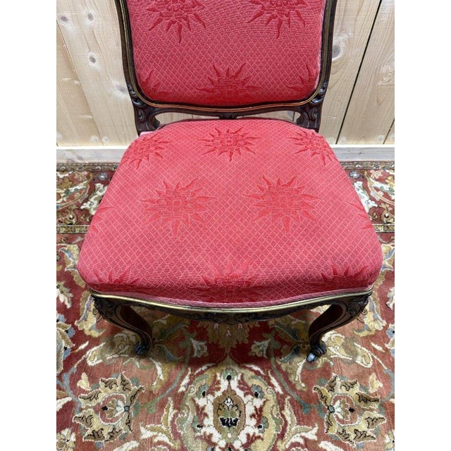 Louis XV Style Chairs in Walnut and Brass, Set of 6 For Sale - Image 10 of 12