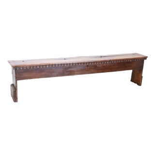 Antique Walnut Long Bench For Sale