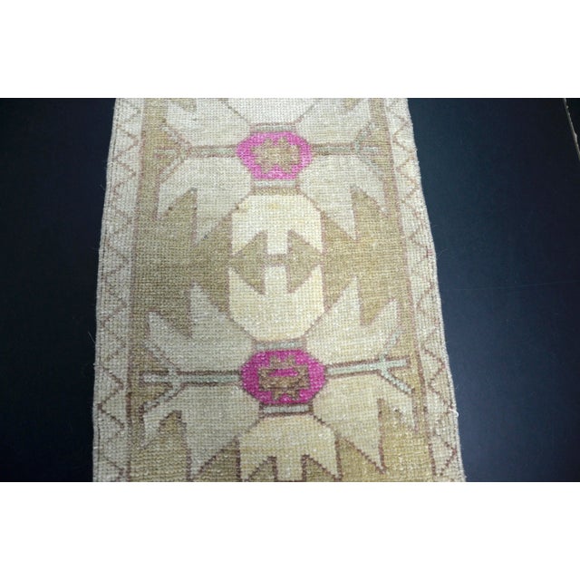 Tribal Vintage Floral Wool Rug For Sale - Image 3 of 6