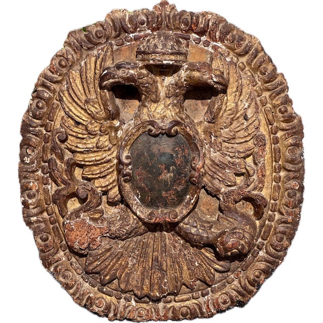 18th Century Carved Wood Heraldic Coat of Arms For Sale - Image 10 of 10