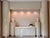 Rare 1980s Postmodern Columns, Cabinet, Overhead Light Cream Lacquer Executive Office Wall Unit – 6-Piece Set For Sale