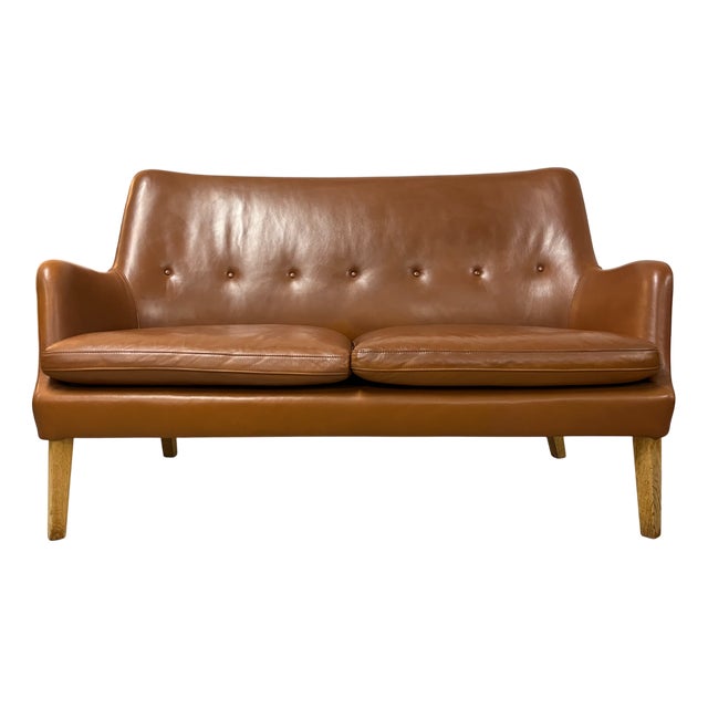 Model 53 Sofa in Cognac Leather by Arne Vodder, 1953 For Sale