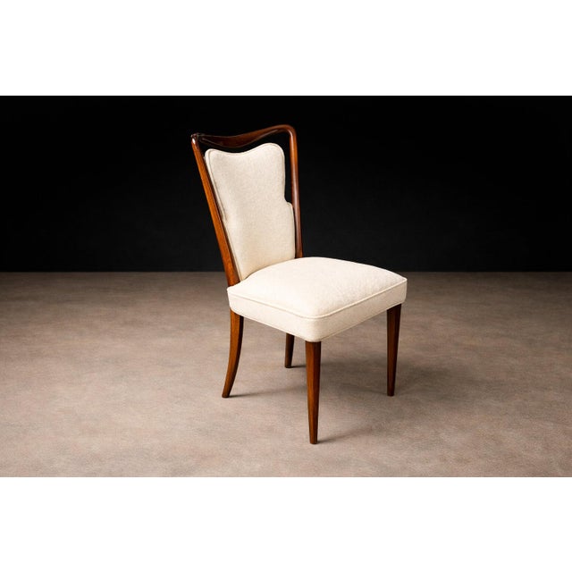 Set of Eight Dining Chairs in Solid Rosewood & Upholstered Fabric by Giuseppe Scapinelli, Brazilian Modern, 1950s For Sale - Image 13 of 15