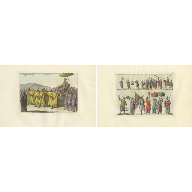 Chinese Imperial Procession and Military Parade, 1815, Paper, Set of 2 For Sale - Image 4 of 9
