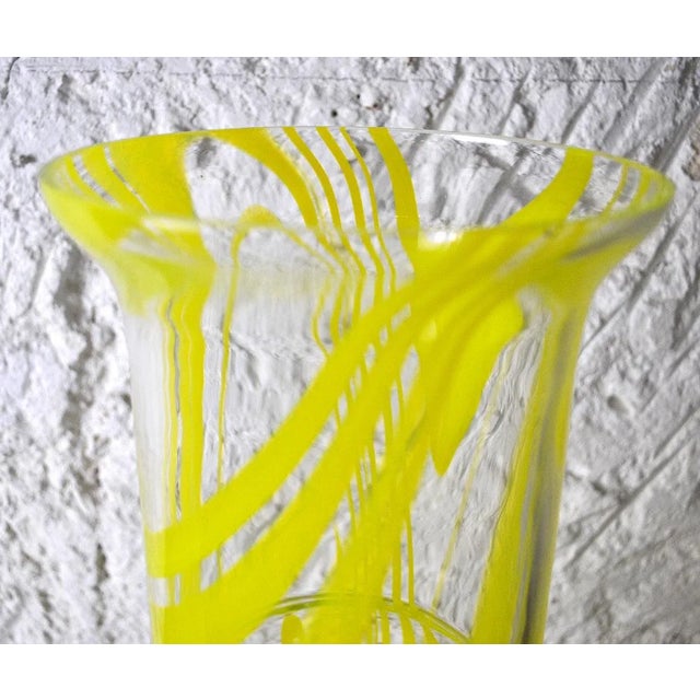 Yellow Glass Vase, 1960s For Sale - Image 6 of 7