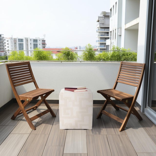 Brown Indoor/Outdoor Universal Cube Syros Natural For Sale - Image 8 of 9