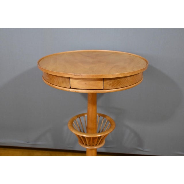 Wood Pedestal Table in Cherry For Sale - Image 7 of 18