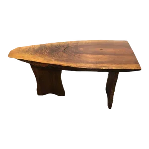 1970s Mid Century Trunk Wood Ree Edge Cocktail Coffee Table Bench