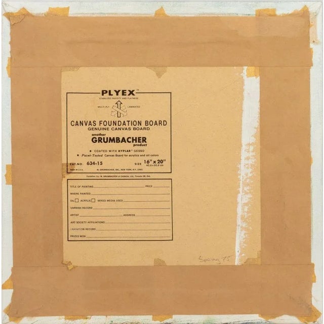 Late 20th Century Robert O'Meara Surrealist Clothesline Oil on Board For Sale - Image 5 of 6