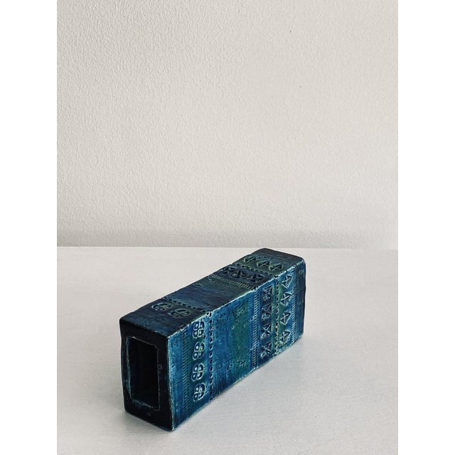Rimini Blue Vase by Aldo Londi for Bitossi, Italy For Sale - Image 11 of 15