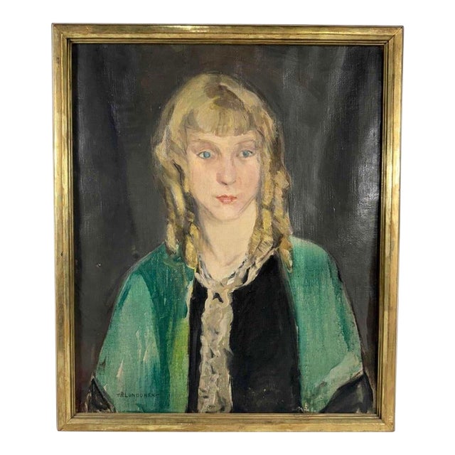 C. 1930 Amy Londoner "Blonde Girl" Oil Painting — Stellar New York City Provenance For Sale