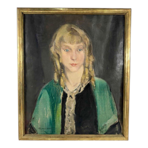 C. 1930 Amy Londoner "Blonde Girl" Oil Painting — Stellar New York City Provenance