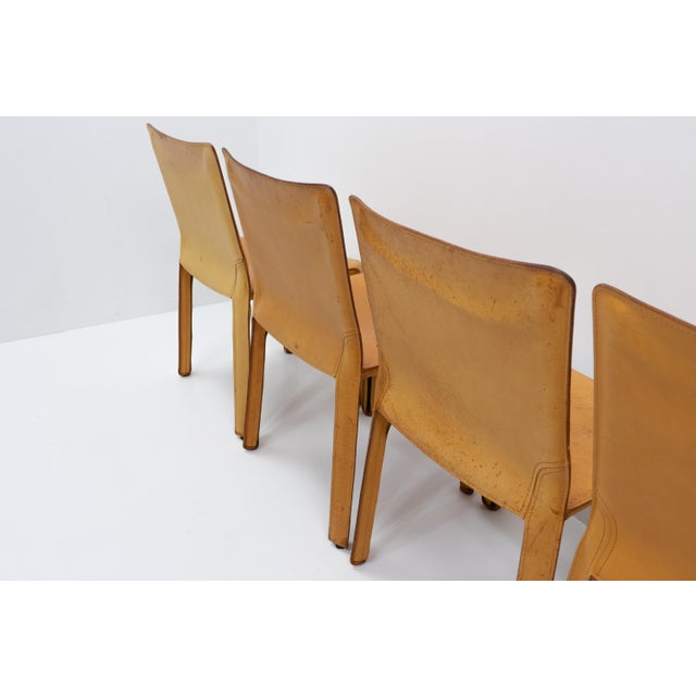 Cassina Cab 412 Chairs by Mario Bellini for Cassina, 1990s, Set of 4 For Sale - Image 4 of 15
