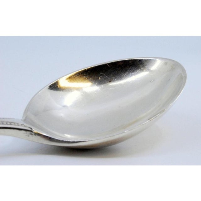 Silver Rice and Serving Spoon with Grooves For Sale - Image 5 of 8