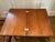 Brown 1970s Midcentury Modern Teak Rolling Expandable Table With Shelf For Sale - Image 8 of 12