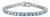 Early 21st Century 20 CTTW Blue Topaz Tennis Bracelet in 925 Sterling Silver 7 Inch For Sale