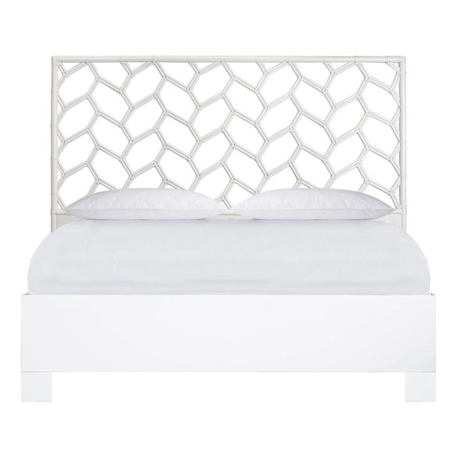 Silas Platform Bed King - White For Sale