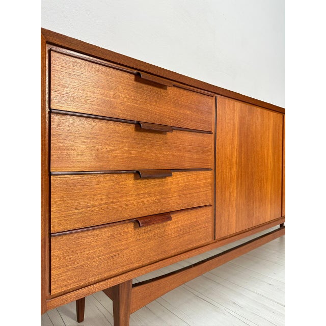 Large Mid-Century Minimalistic Teak Sideboard, 1960s For Sale - Image 4 of 16