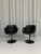 Vintage Brown Leather Swivel Cocktail Chairs, Italy, 1980s, Set of 2 For Sale - Image 10 of 10