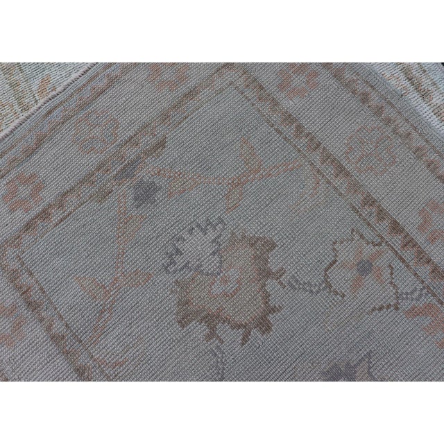 Long Turkish Oushak Runner in Ivory With Faded Green and Terracotta 2'10 X 21'0 For Sale - Image 13 of 13