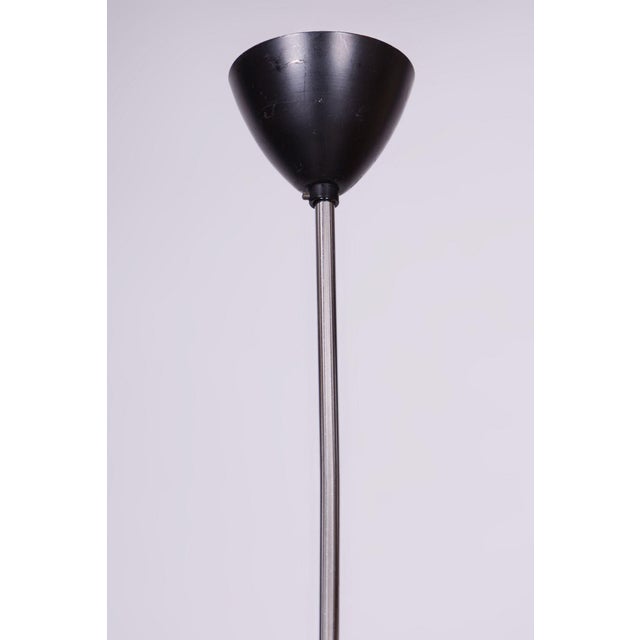 Mid-Century Modern Mid-Century Chandelier in Chrome, Steel and Glass, Rewired, Italy, 1960s For Sale - Image 3 of 9