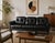 Animal Skin Vintage Danish Black Leather Sofa, 1970s For Sale - Image 7 of 8