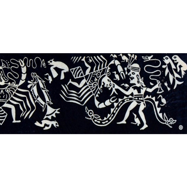 1970s "Rainbow-Man" - Abstracted Mexican Figurative Woodblock Print by Pedro Puesta For Sale - Image 5 of 8