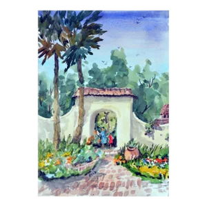 The Mission Entrance by Gladys Louise Bowman Fies