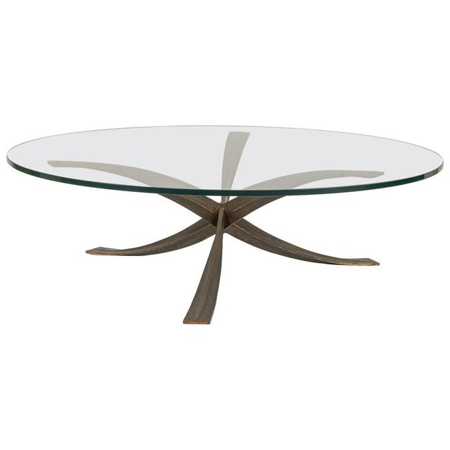 Vintage French Cocktail Table in Cast Bronze by Michel Mangematin, 1962 For Sale - Image 12 of 12