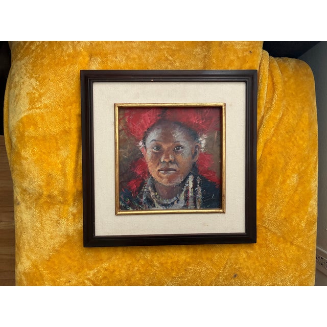 African African Girl, Painting by Egyptian Artist M.Khedr, 2014 For Sale - Image 3 of 9