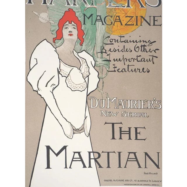 Fred HYLAND Harper's Magazine : The Martian, 1897 Stone lithograph Printed signature in the plate On vellum Size 39 x 29...