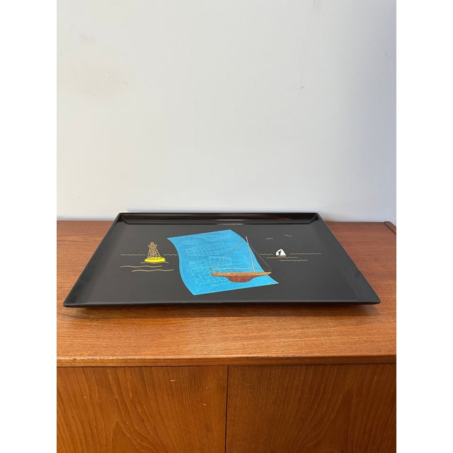 Vintage Nautical Serving Tray by Couroc For Sale - Image 13 of 13