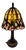 Tiffany Style Table Lamp with Stained Glass Shade and Decorative Base, 1980s For Sale