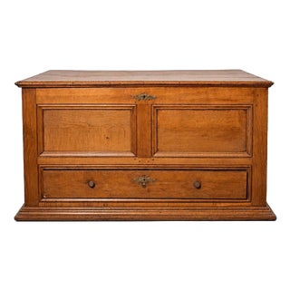 Storage Chest in Oak with Lower Drawer For Sale