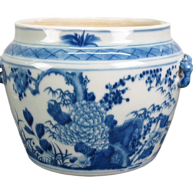 Blue Pair Blue & White Jar With Lid For Sale - Image 8 of 10