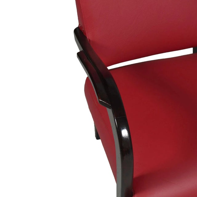 Wood Set of Art Deco Ebonized Walnut Lounge Chairs by Paolo Buffa, 1930s For Sale - Image 7 of 10